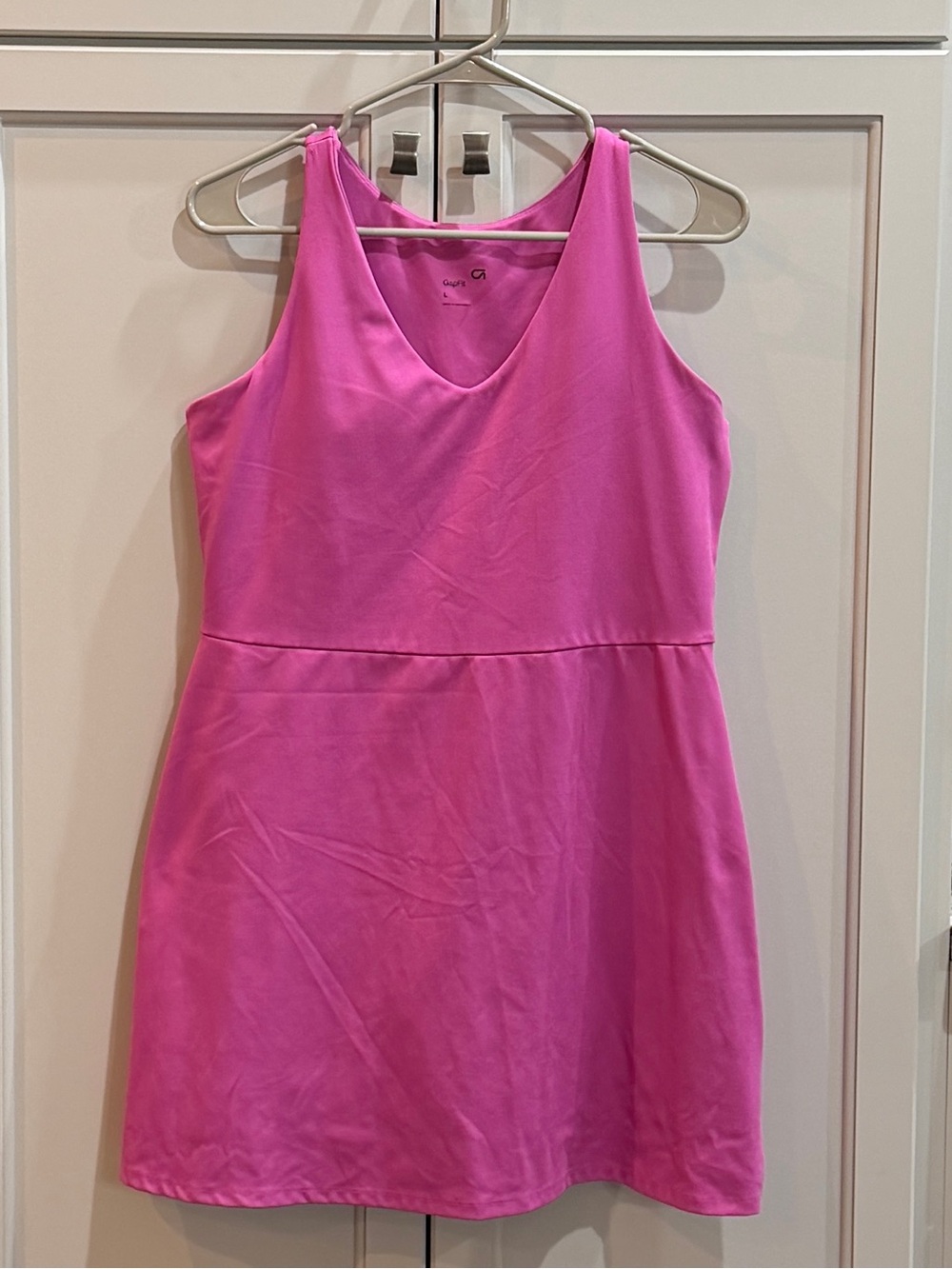 GapFit Vibrant Pink Sleeveless V-Neck Dress